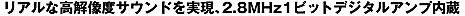 ���A���ȍ��𑜓x�T�E���h�������A2.8MHz1�r�b�g�f�W�^���A���v����