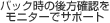 �o�b�N���̌���m�F�����j�^�[�ŃT�|�[�g