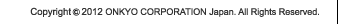 copyright 2008 ONKYO CORPORATION Japan All rights reserved